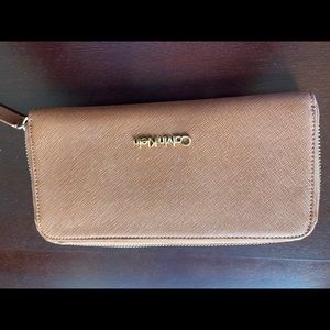 Brown saffiano leather Calvin Klein wallet